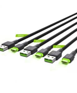 Green Cell Set 3x Cable USB - Type-C 30cm, 120cm, 200cm