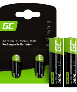 Green Cell Rechargeable 2600 mAh Batteries AA