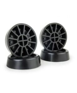 Roller Antivibration Pads Set of 4 Black